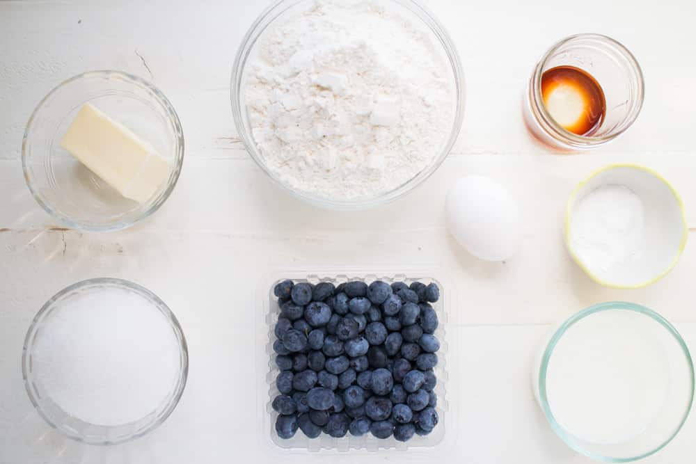 Ingredients for Blueberry Buckle