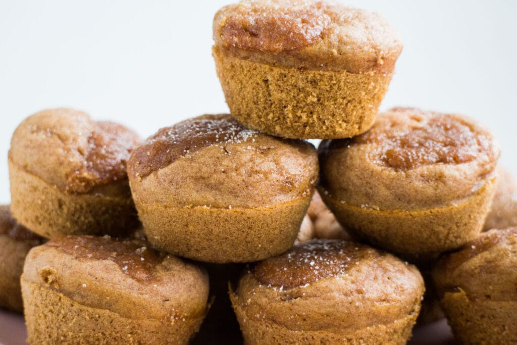 muffins stacked on top of each other.