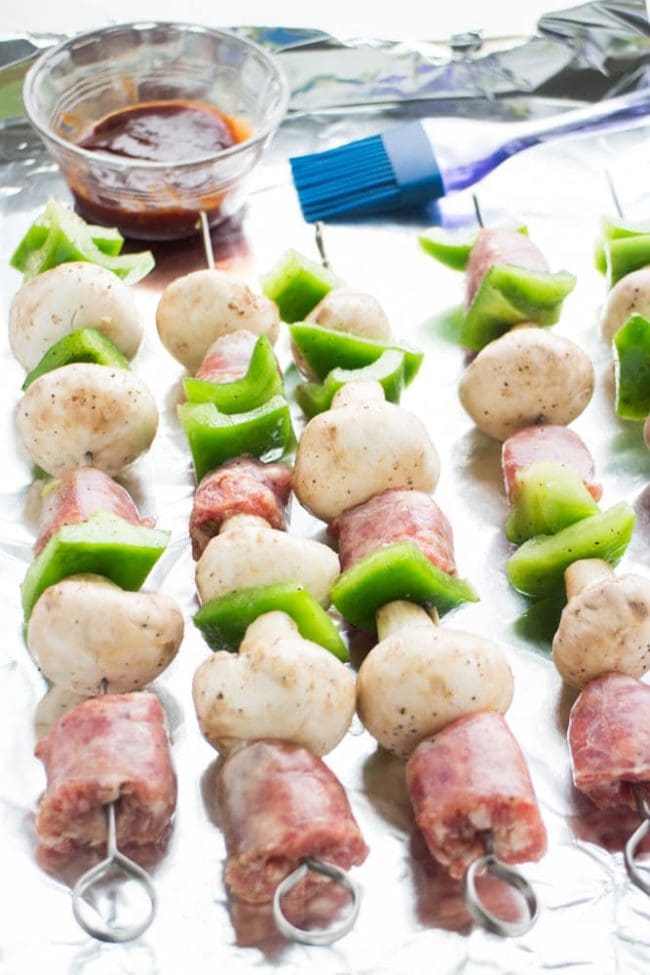 How to Make BBQ Sausage Kabobs in the Oven Brooklyn Farm Girl
