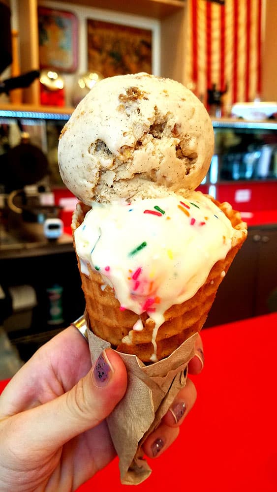 OddFellows Ice Cream on Kent Avenue, Brooklyn. Oatmeal and Sprinkles - yum!