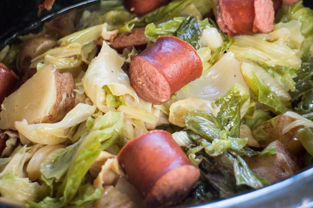 Slow Cooker Kielbasa and Cabbage Brooklyn Farm Girl