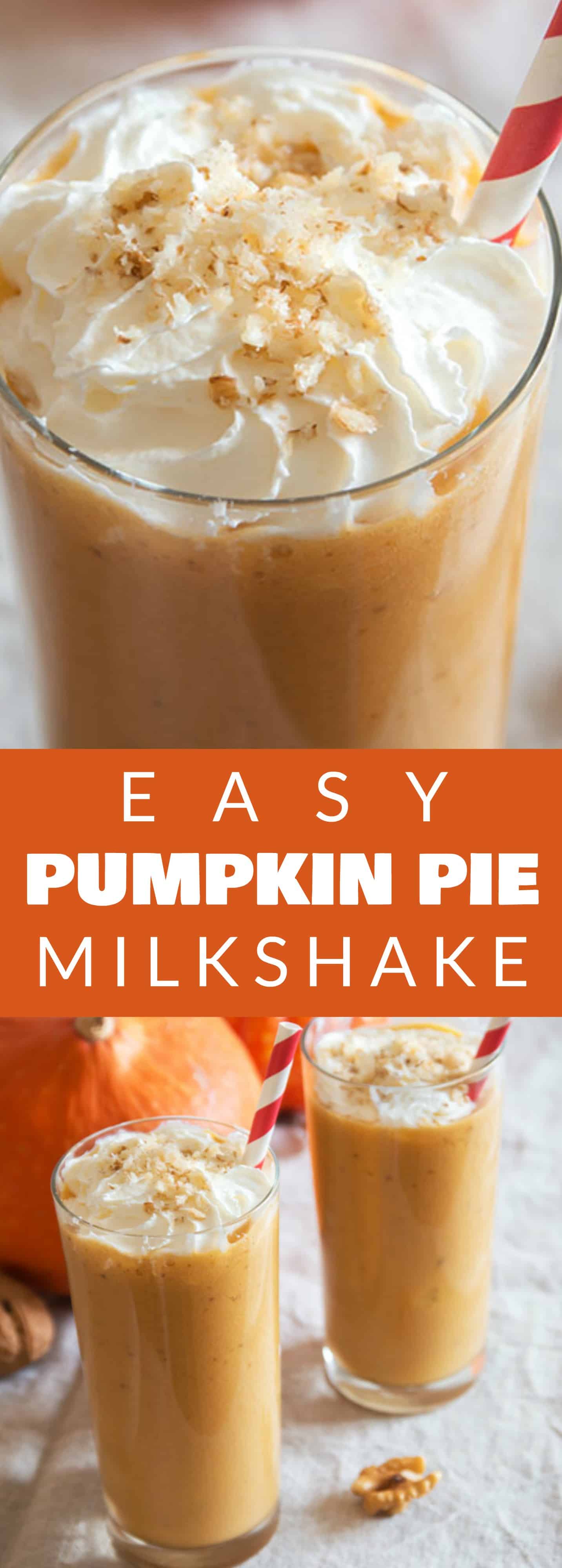 4 Ingredient Thanksgiving Desserts: Easy Pumpkin Pie Milkshake