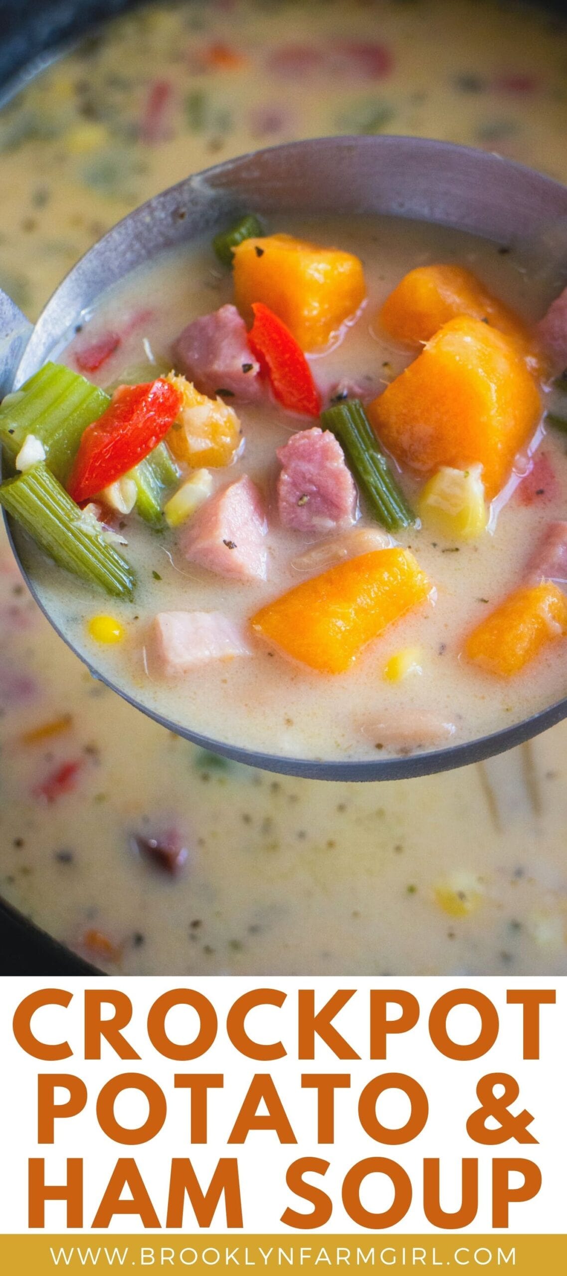 Slow Cooker Ham and Sweet Potato Soup Brooklyn Farm Girl
