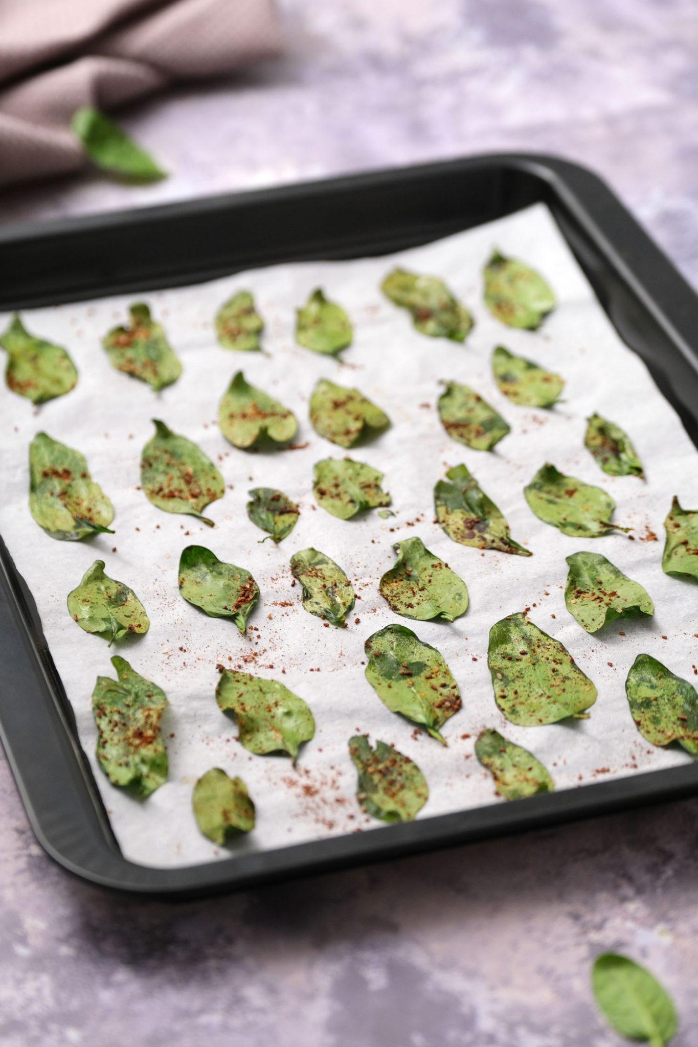 Baked Spinach Chips Brooklyn Farm Girl