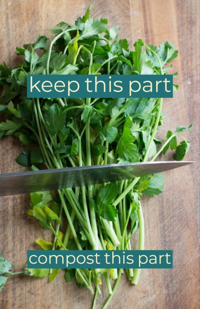 how to cut parsley