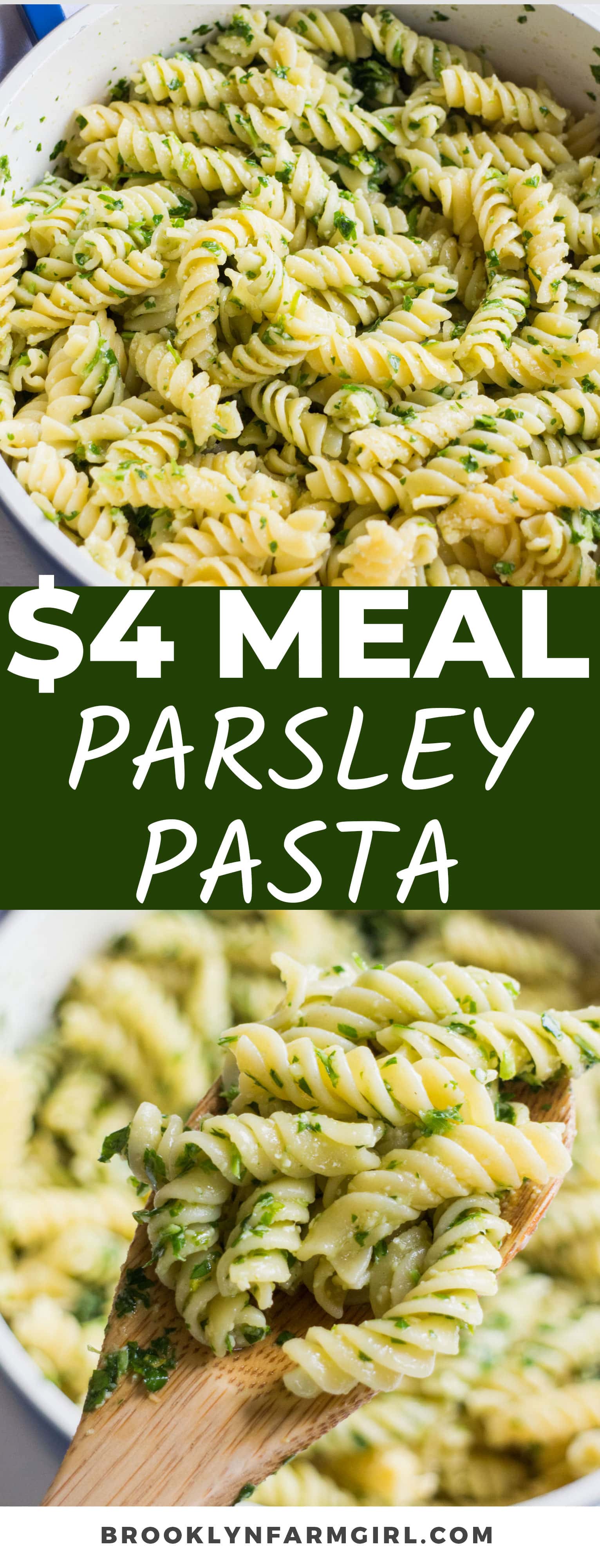 Parsley Pasta with Parmesan Easy Recipes Under 5