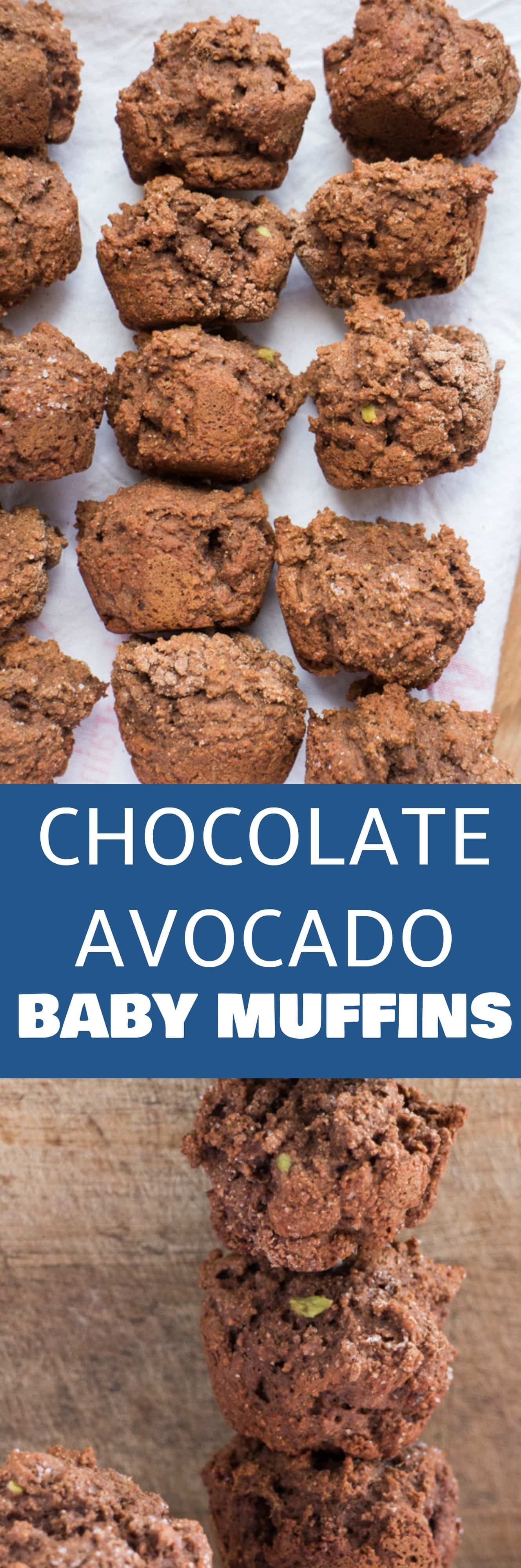 CHOCOLATE AVOCADO Muffins - baby led weaning recipe! These muffins are so moist and creamy because we use avocado and yogurt in them! 
