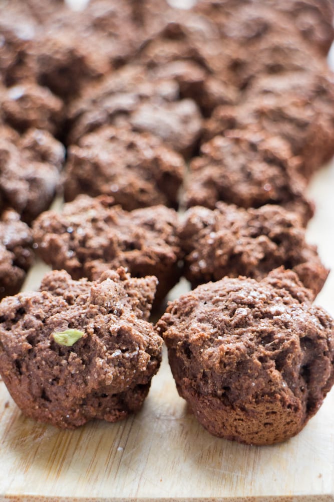 CHOCOLATE AVOCADO Baby Muffins! These muffins are so moist and creamy because we use avocado and yogurt in them! This easy recipe is perfect for baby led weaning and also anyone looking for a healthy muffin!