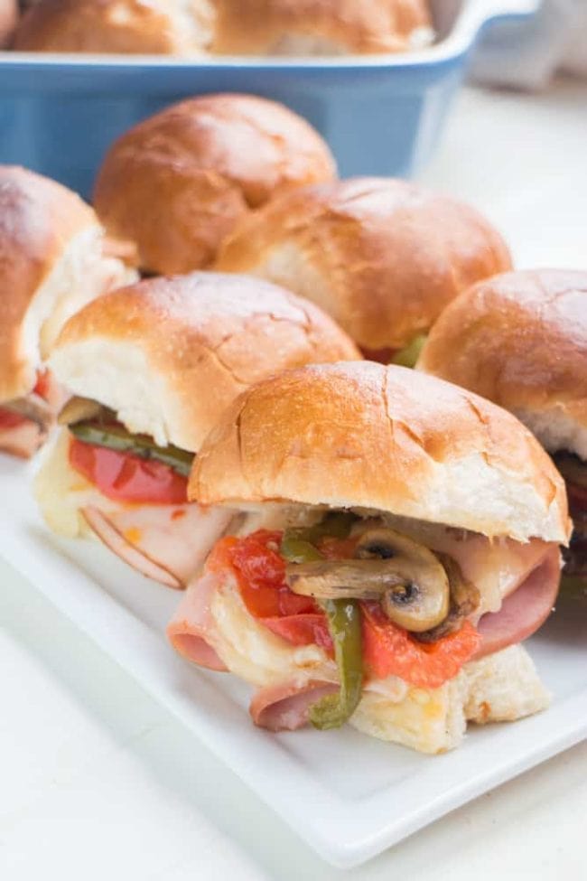 Italian Ham and Turkey Sliders Easy Mini Sandwich Recipe
