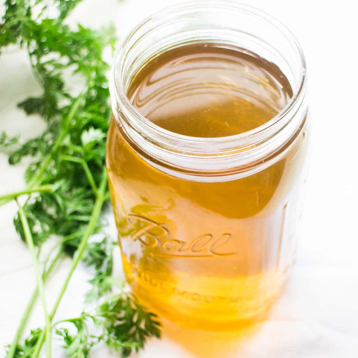 Carrot Tops Vegetable Broth Don't waste the carrot greens!