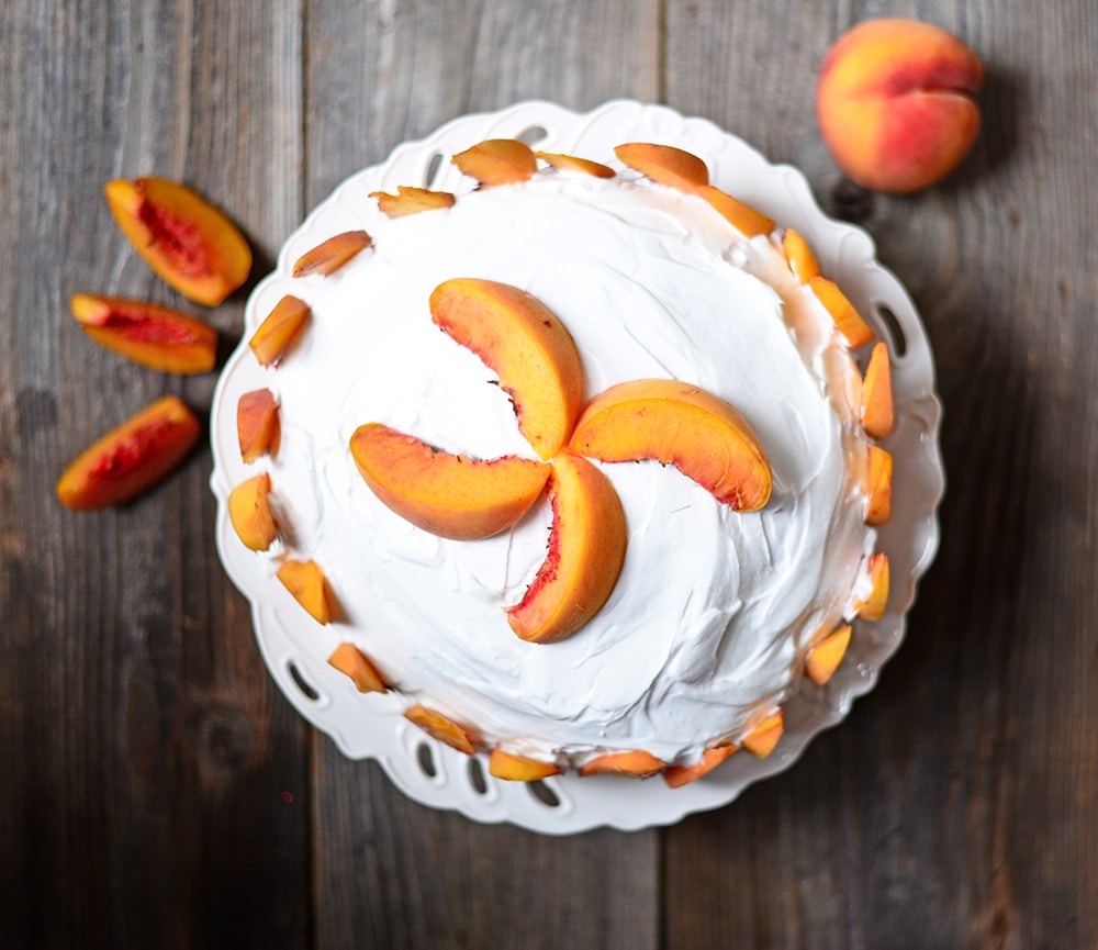 Fresh Peach Cake with Peach Jam Filling and Brown Sugar Cream Cheese  Frosting - Bakers Table