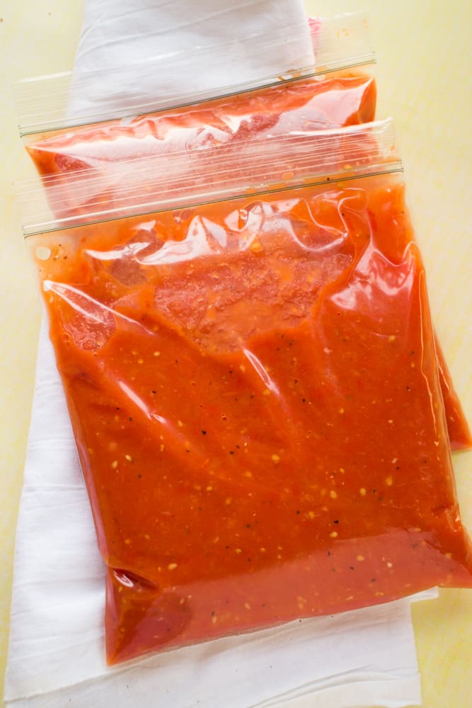 Freezing Tomato Sauce In Freezer Bags