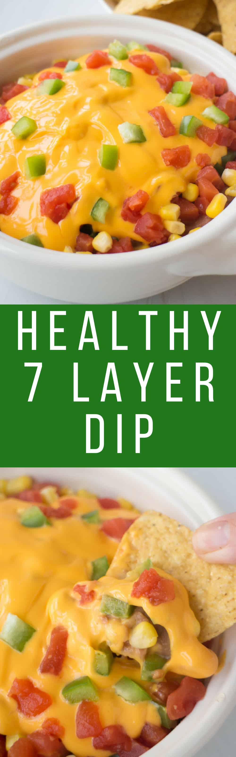 7 Layer Taco Dip - Healthy Recipe Without Cream Cheese!