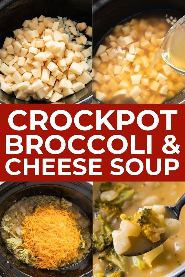 Slow Cooker Broccoli Cheese Potato Soup (4 hours) Easy Crockpot Recipe