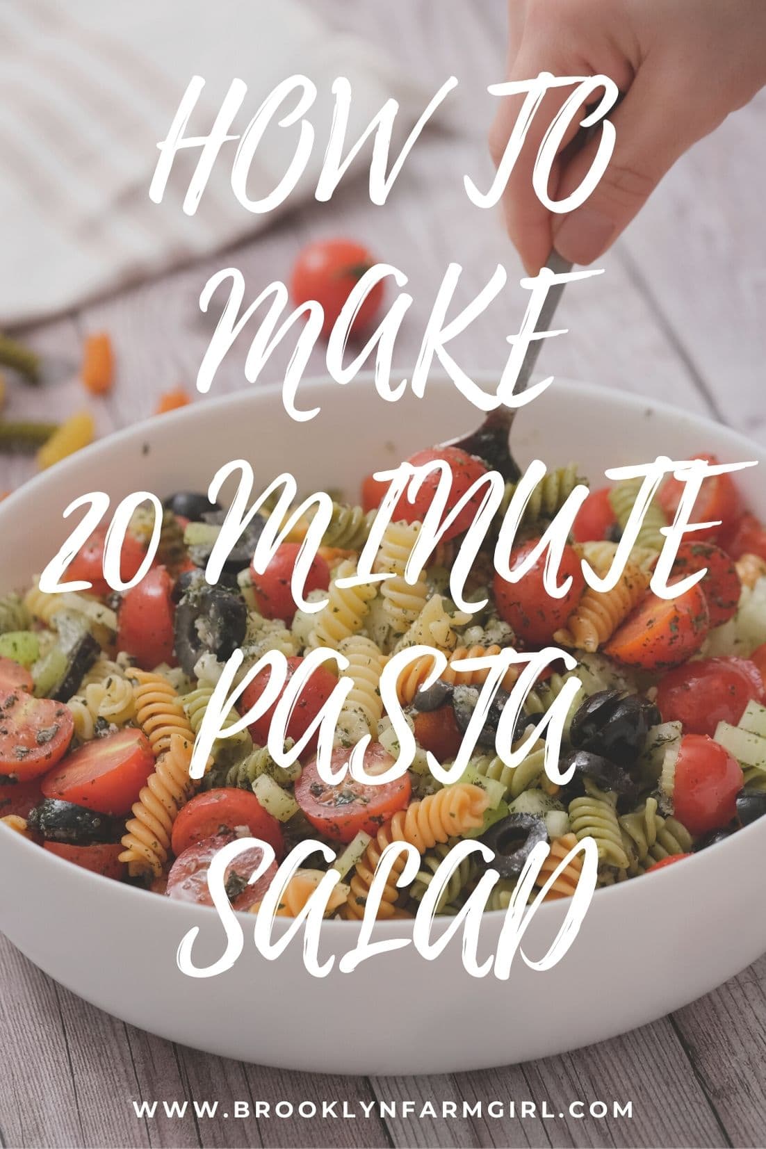 Tri Color Italian Pasta Salad Easy Recipe with Italian Dressing and