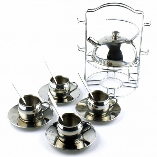 stainless steel tea set