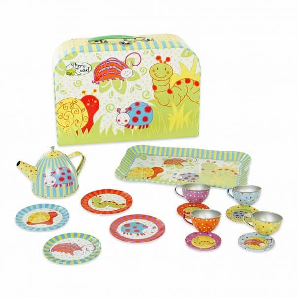 bug tin tea set