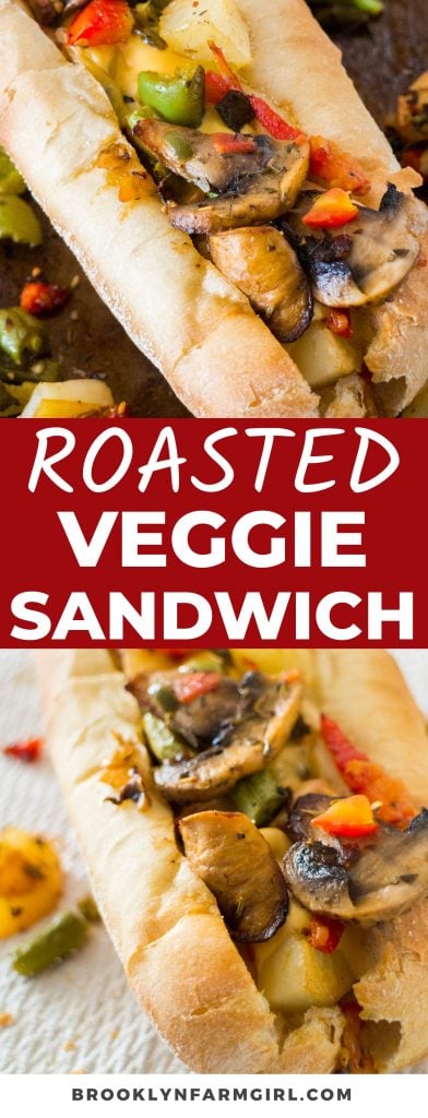 Looking for the most perfect and savory vegetarian lunch? Try this healthy Roasted Vegetable Sandwich! Layered with colorful roasted vegetables, cheese, and savory seasonings, every bite is packed with flavor!