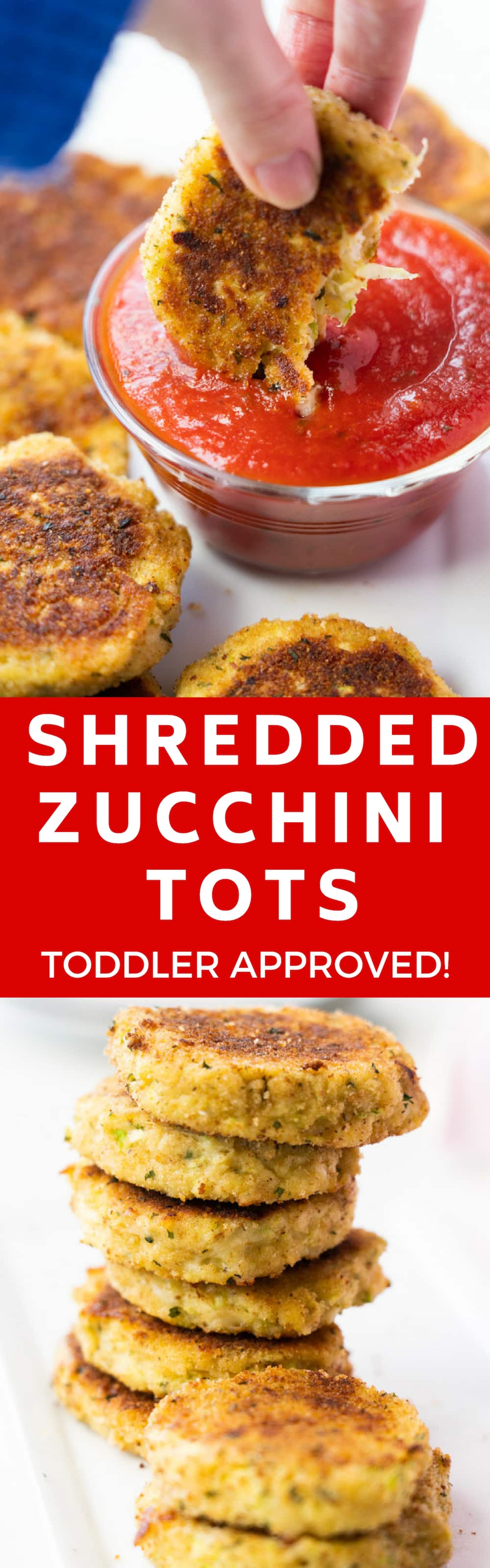 EASY to make zucchini tots recipe that your family is going to love - even your picky toddler! These healthy nuggets are ready in less than 20 minutes total and are 136 calories a serving. Low carb and keto recipe! 