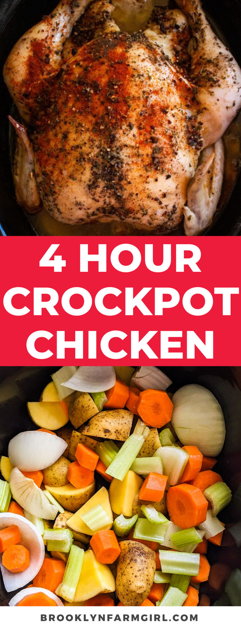 Slow Cooker Whole Chicken (4 Hours) Brooklyn Farm Girl