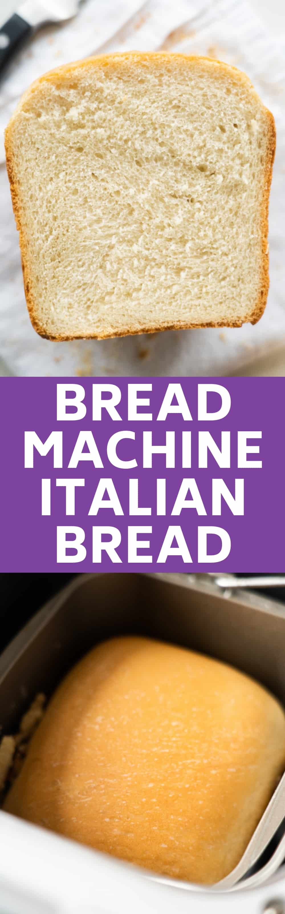 Bread Machine Italian Bread recipe. These easy step by step instructions show how to make crusty Italian bread in your machine. I make this homemade bread weekly for family!