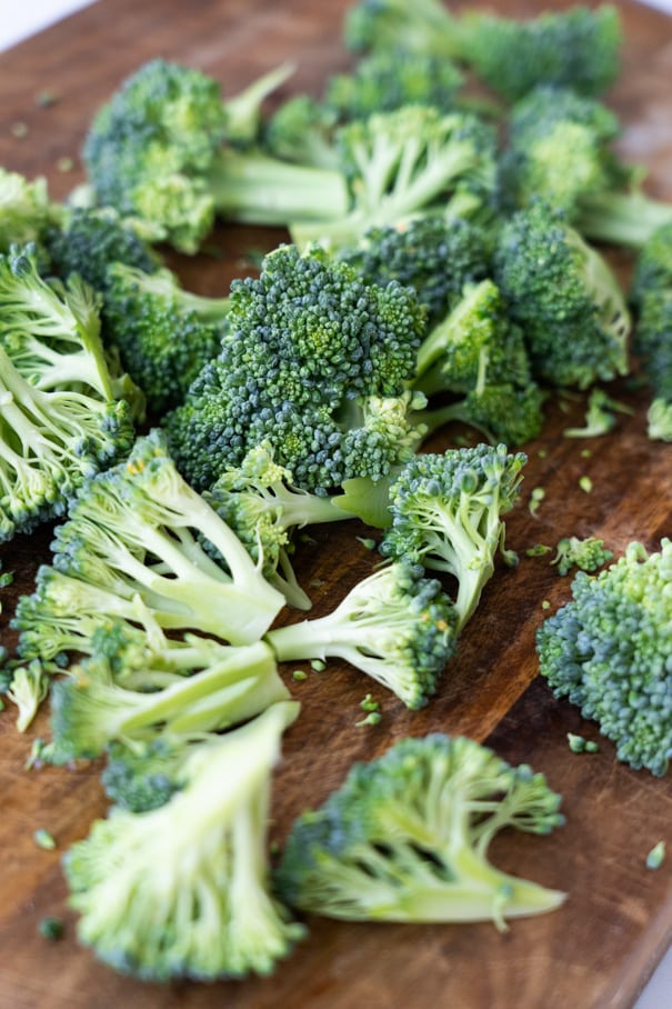 broccoli florets chopped up