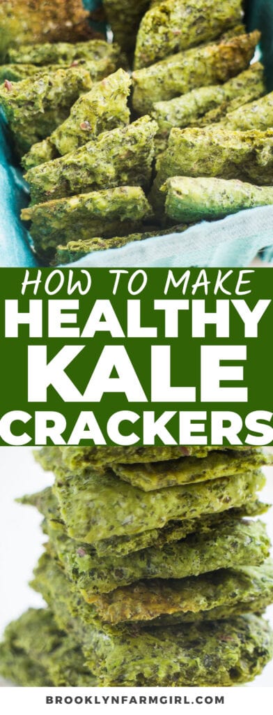 Easy homemade kale crackers made by combining kale and flour.   Perfect for a healthy snack for both adults and kids!
