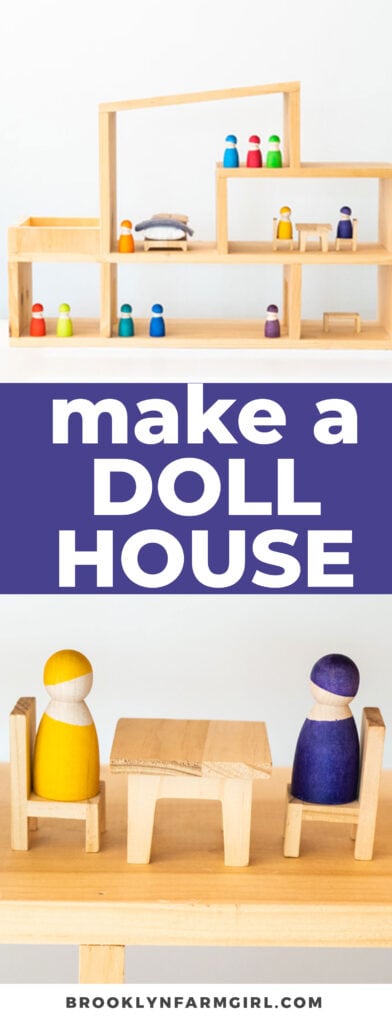 Step by step instructions on how to build a modern dollhouse for your kids.  Easy to make DIY plans and can be completed in 1 day.  Final cost is $35 for a life long toy that can be passed on for generations. 