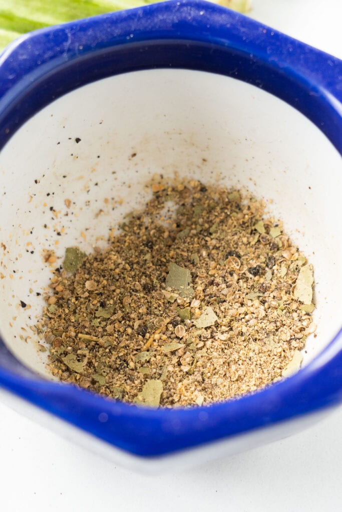 ground up spices in bowl.