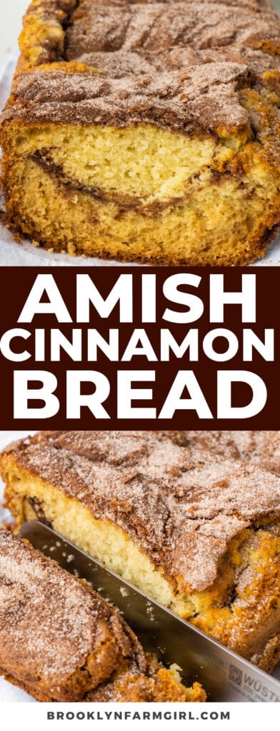 This Amish Cinnamon Bread is a quick and easy version of a traditional Amish treat. Made with tangy buttermilk, a few pantry staples, and plenty of cinnamon sugar, this sweet cinnamon bread is ready to enjoy in just over 1 hour—no starter or yeast necessary! 
