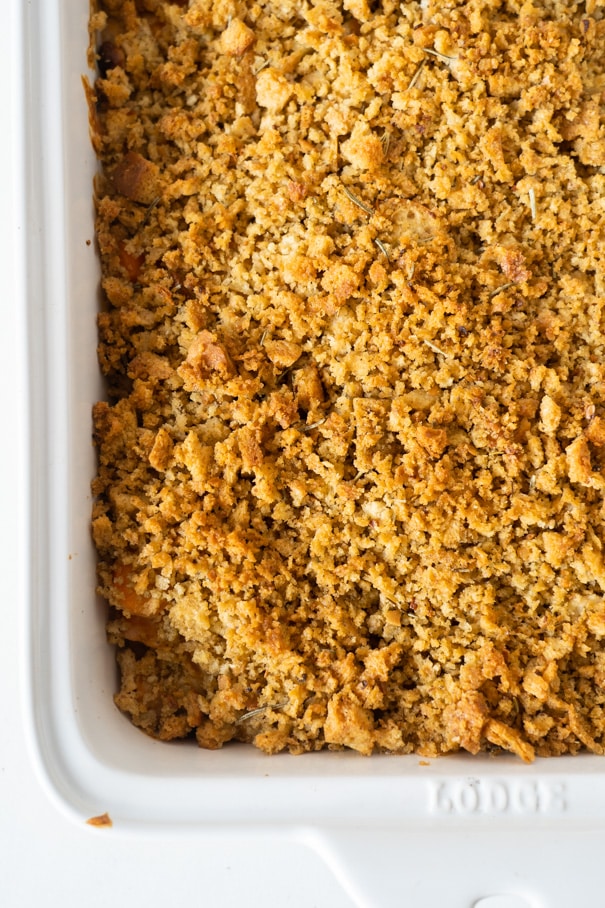 This Carrot Casserole is a super easy one-pot meal that combines tender carrot coins with cream of mushroom soup and cheese and is topped with a buttery herbed stuffing. A tasty and inexpensive side dish that’s perfect for a holiday meal or an everyday dinner.