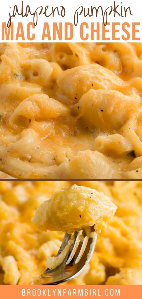 Baked Jalapeno Mac and Cheese with Pumpkin recipe is a easy to make creamy pasta dish that's sweet and savory.  It’s pure comfort food, perfect to enjoy during Fall! 