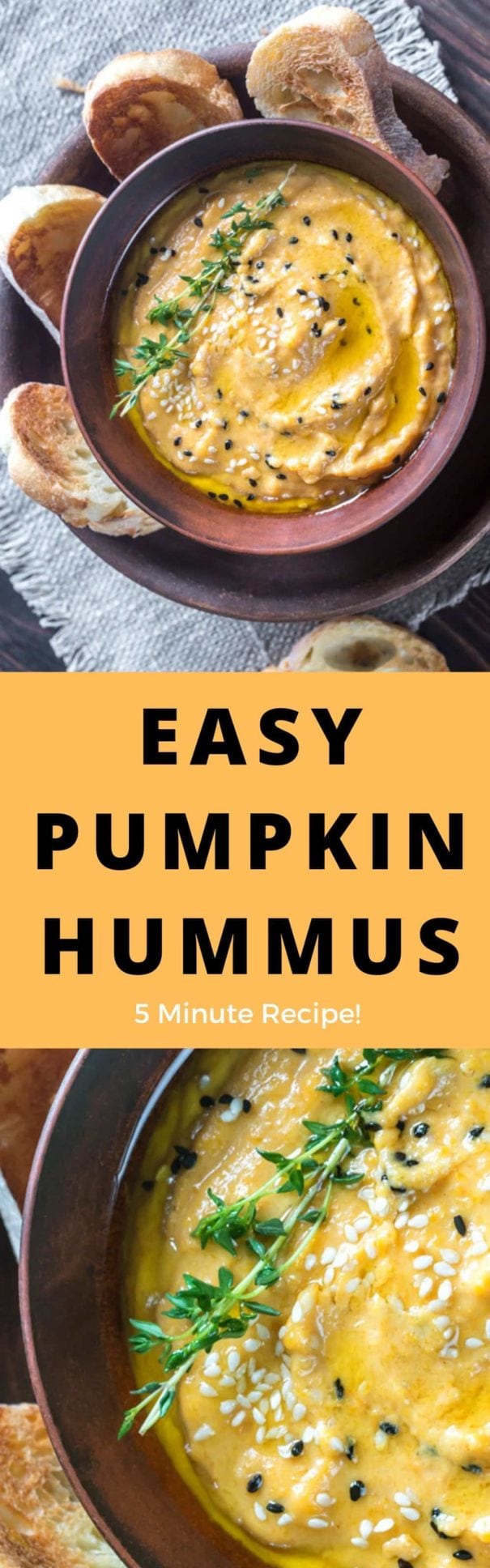 This savory pumpkin hummus is deliciously creamy and so easy to prep! It pairs perfectly with baked pita chips, crackers, toast, veggies, and even works great as a spread. You’re going to want to serve this tasty, fall-flavored dip for Thanksgiving and other gatherings this fall.