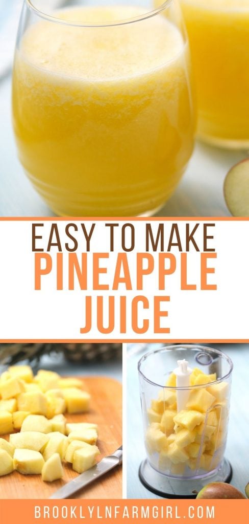 HEALTHY, 2-ingredient Apple Pineapple Juice! This fresh homemade juice is made with just one Fuji apple and one pineapple! It’s perfectly balanced between sweet and tart and it has so many health benefits, including detox and weight loss! 