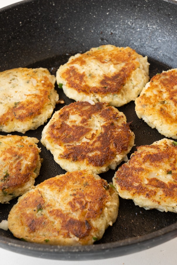 These delicious, savory Mashed Potato Patties are crispy on the outside and soft and creamy on the inside. They’re the best way to use up your leftover mashed potatoes and make for a tasty side dish recipe!