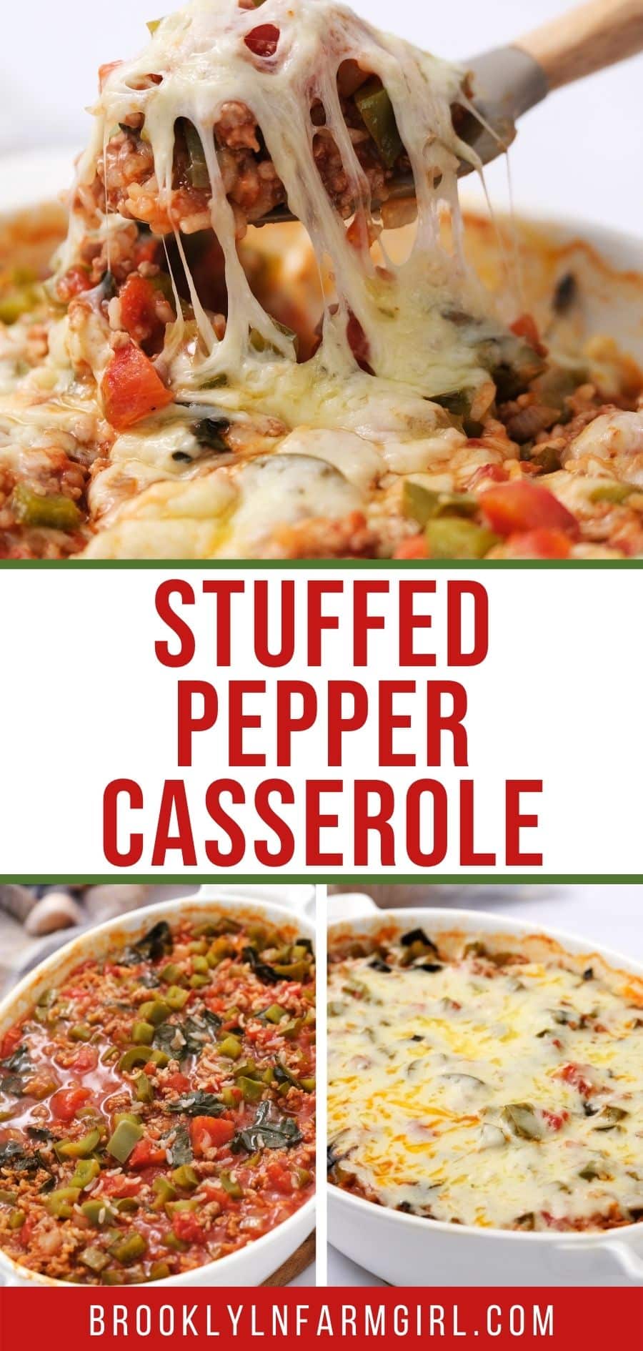 Unstuffed Bell Pepper Casserole with Ground Beef - Brooklyn Farm Girl