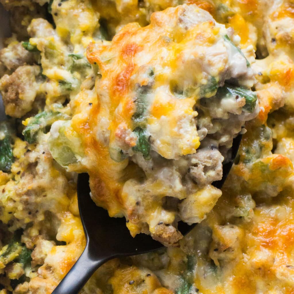 Scrambled Egg Ground Beef Casserole (Breakfast or Dinner) - Brooklyn