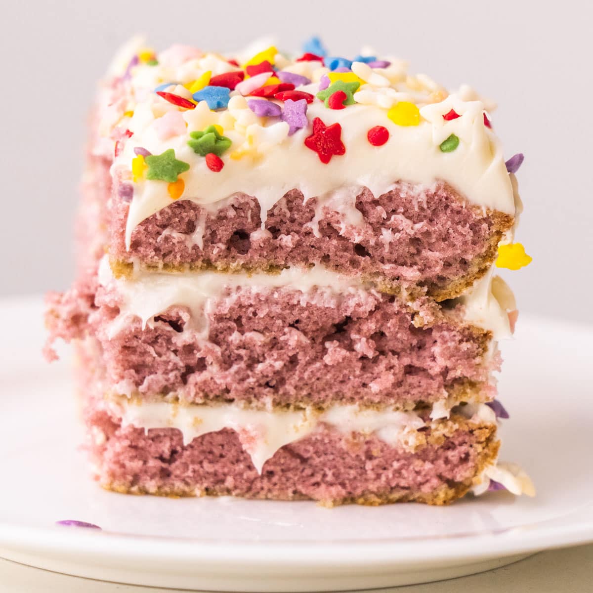 Strawberry Triple Layer Cake Recipe - RecipeTips.com