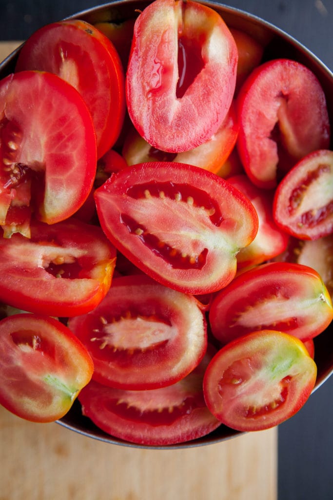 tomatoes cut in half