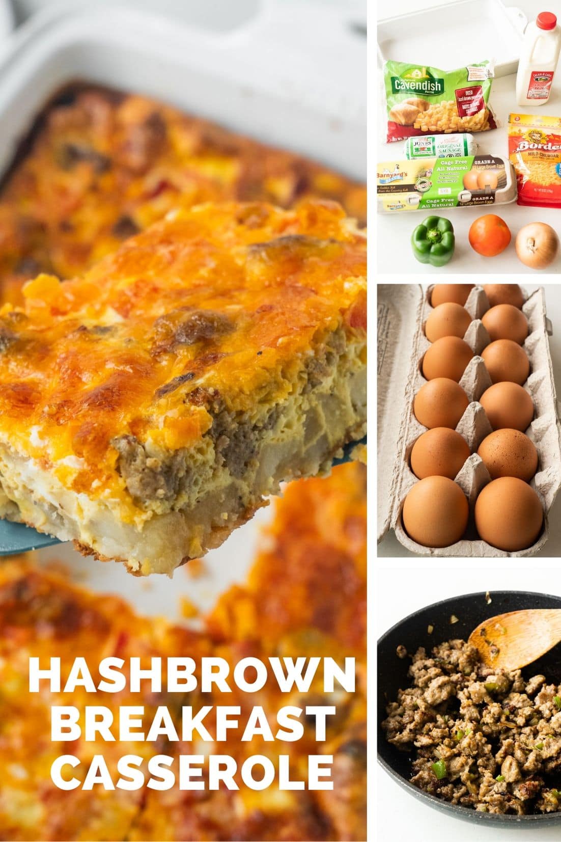 Hashbrown Breakfast Casserole with Egg and Sausage Brooklyn Farm Girl