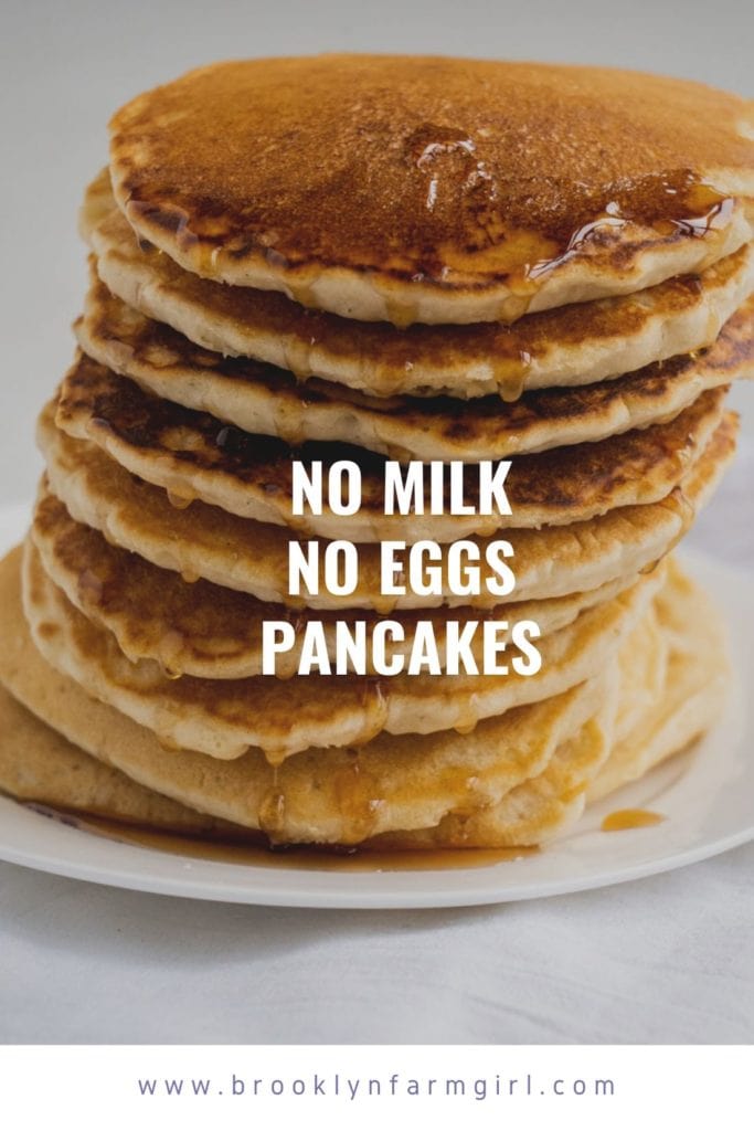No Milk No Eggs Pancakes - Brooklyn Farm Girl