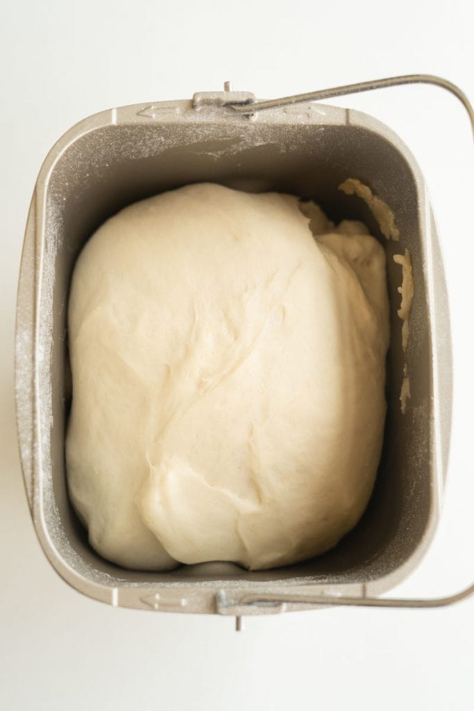 pizza dough in bread machine baking pan