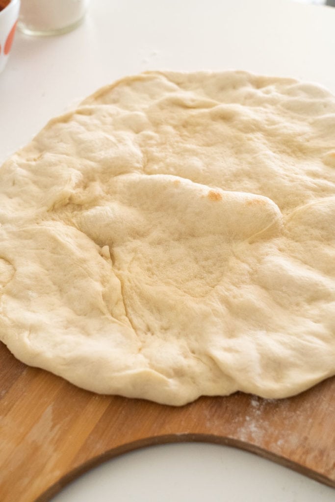 baked pizza dough