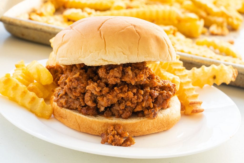 Homemade Sloppy Joes recipe that tastes better than Manwich and is ready in 35 minutes! Make a simple sauce with ketchup, brown sugar and cocoa powder!  I stopped buying canned sloppy joe sauce and only make my own now! 
