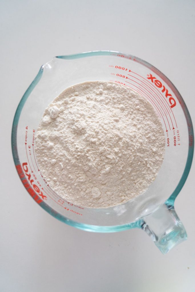 flour in measuring cup
