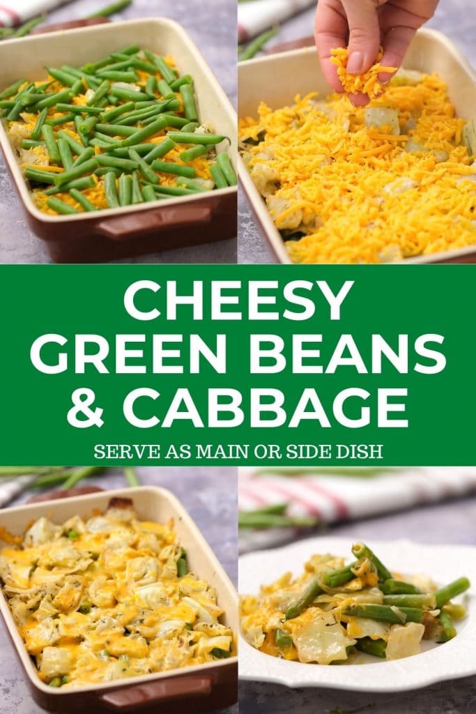 Cheesy Green Beans and Cabbage - Brooklyn Farm Girl