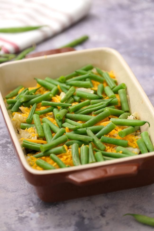 Cheesy Green Beans and Cabbage Brooklyn Farm Girl