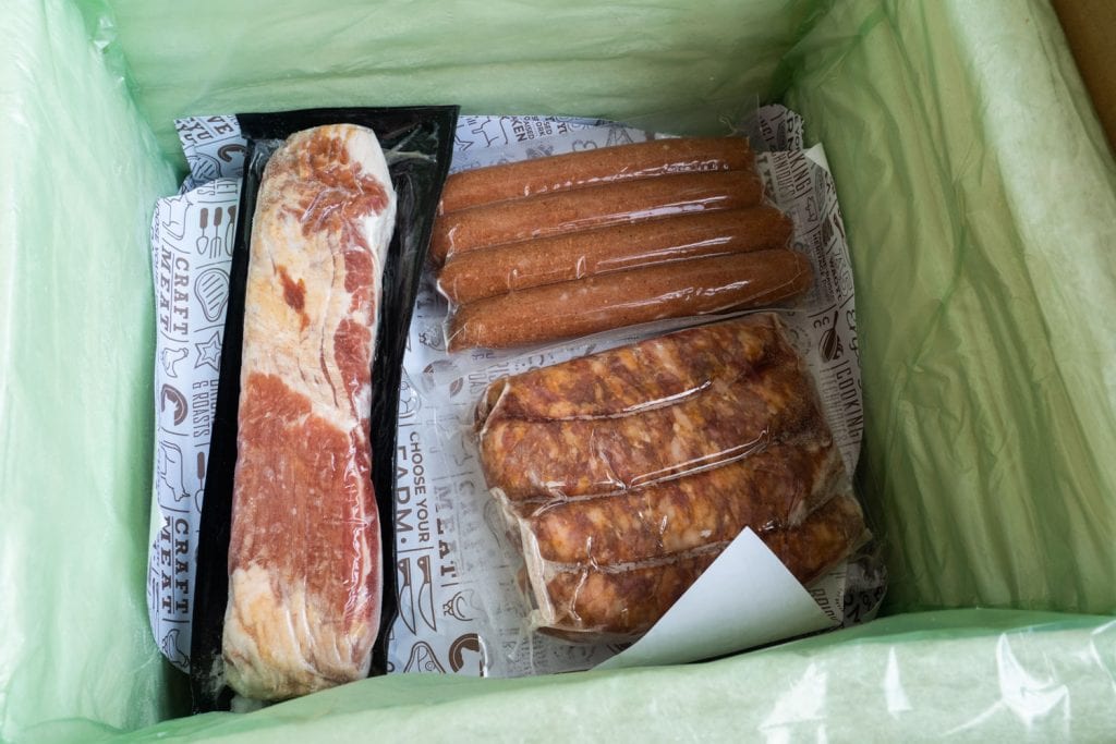 pork products in box
