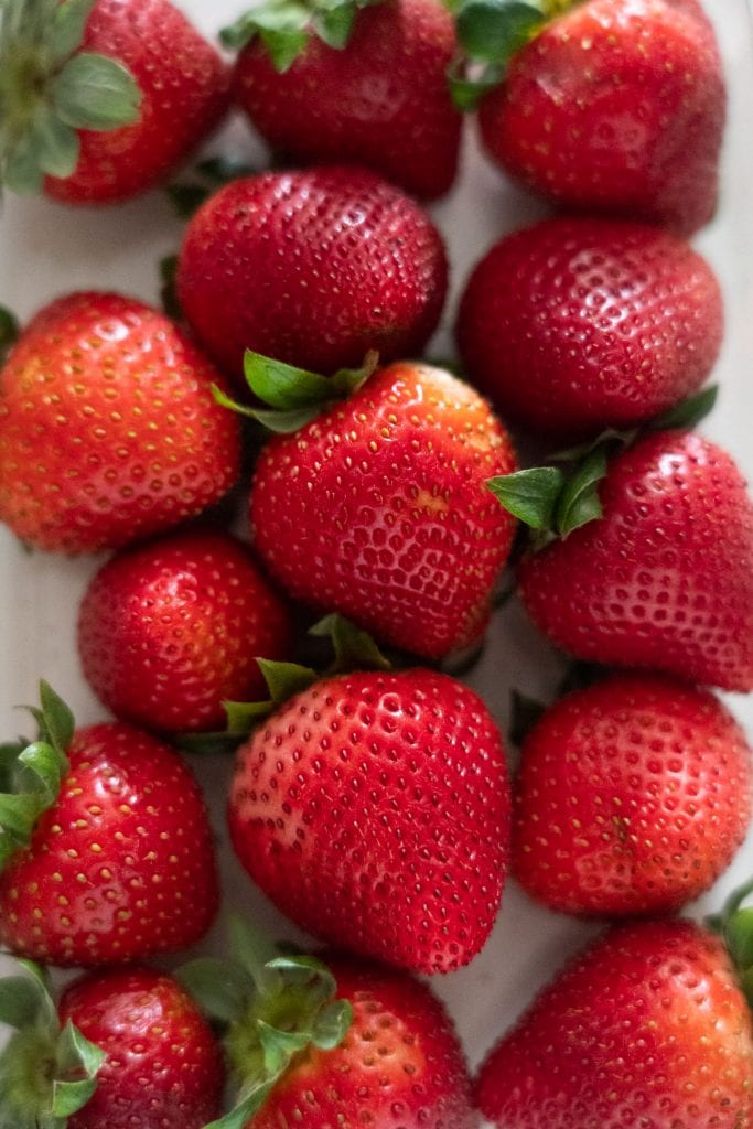fresh red strawberries