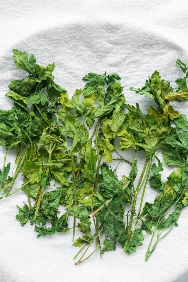 How to Dry Parsley In The Microwave Brooklyn Farm Girl